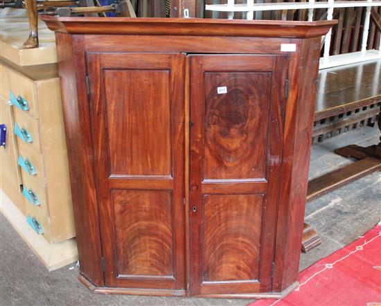 Mahogany corner cupboard